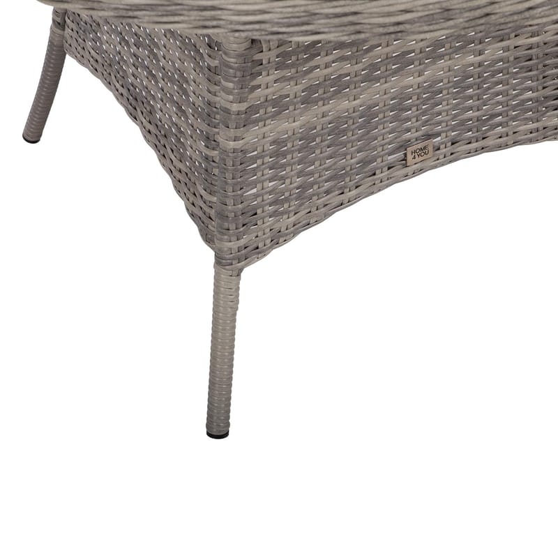 Bord HOME4YOU Trento D110x73,5 cm lysegrå - lysegrå - Hagemøbler - Hagebord - Spisebord ute