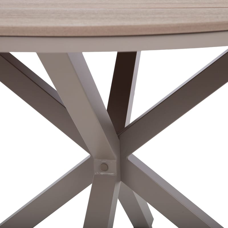 Bord HOME4YOU Porto D110,5x73 cm beige/grå - beige / grå - Hagemøbler - Hagebord - Spisebord ute