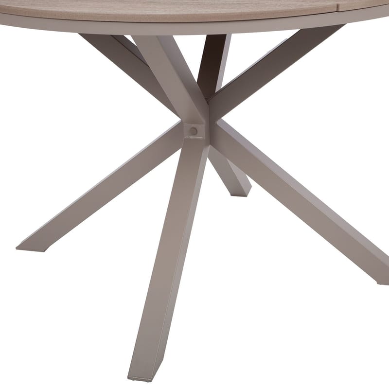 Bord HOME4YOU Porto D110,5x73 cm beige/grå - beige / grå - Hagemøbler - Hagebord - Spisebord ute