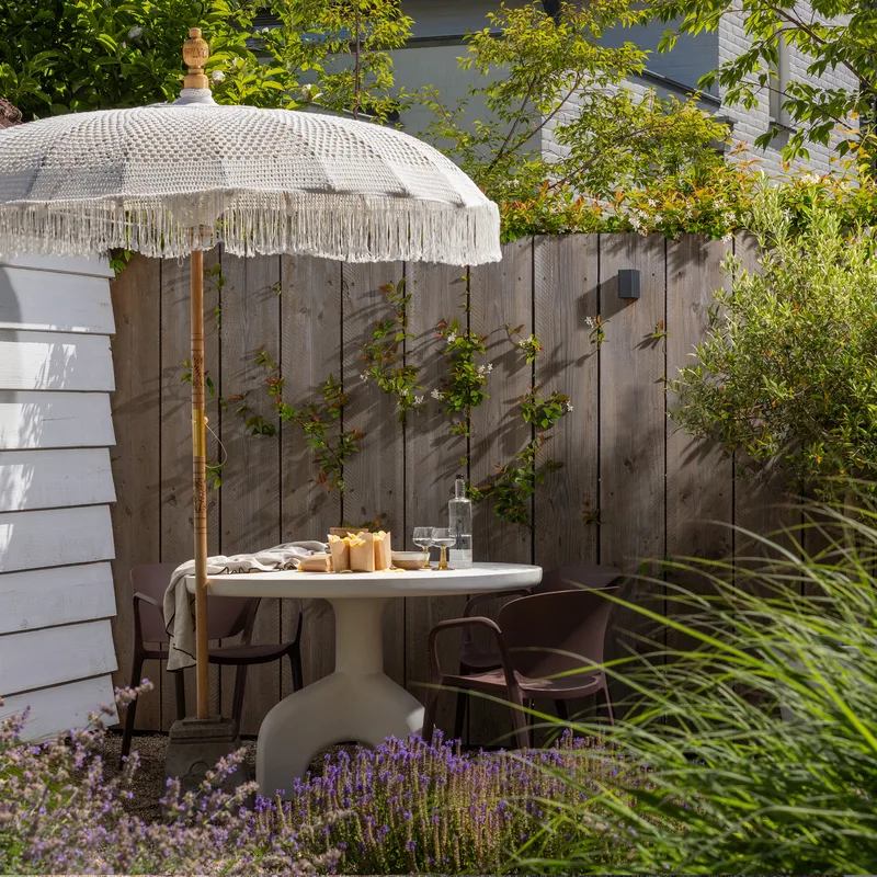 Bord Luno 120 cm rundt utendørs - Natur - Hagemøbler - Hagebord - Spisebord ute