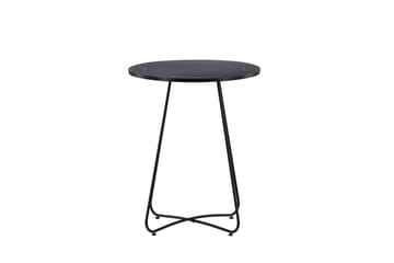 Bacong Cafébord 60 cm Rundt - Svart - Hagemøbler - Hagebord - Cafebord