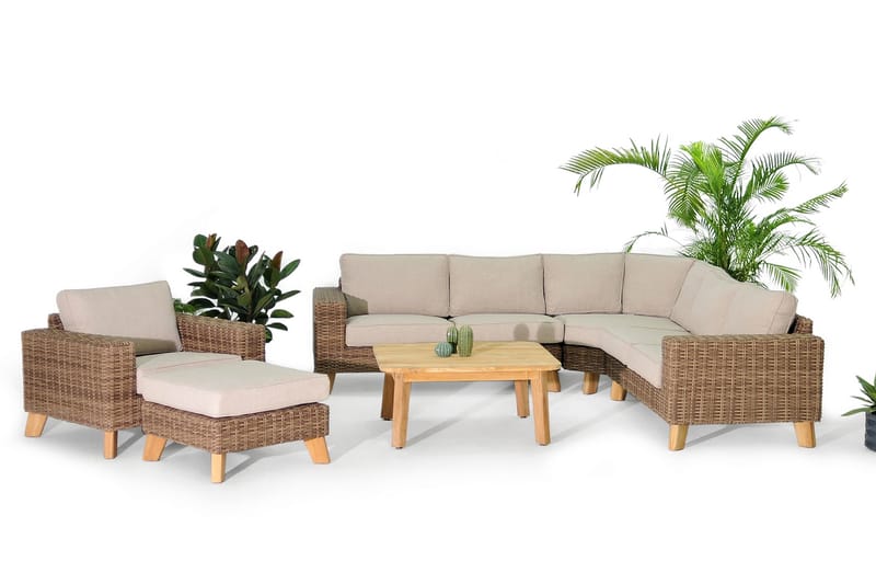 Bahamas Sofabord 110 cm - Tre / Natur - Hagemøbler - Hagebord - Cafebord