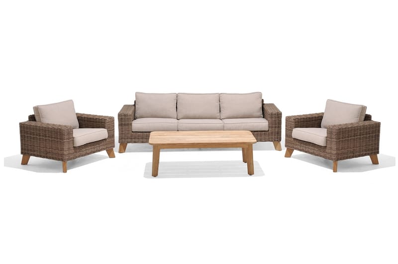 Bahamas Sofabord 80 cm - Tre / Natur - Hagemøbler - Hagebord - Cafebord
