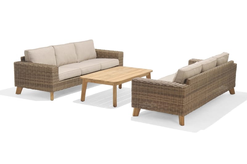 Bahamas Sofabord 80 cm - Tre / Natur - Hagemøbler - Hagebord - Cafebord