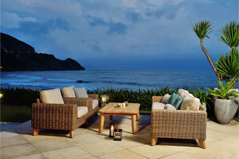 Barbados Sofabord 100 cm - Tre / Natur - Hagemøbler - Hagebord - Cafebord