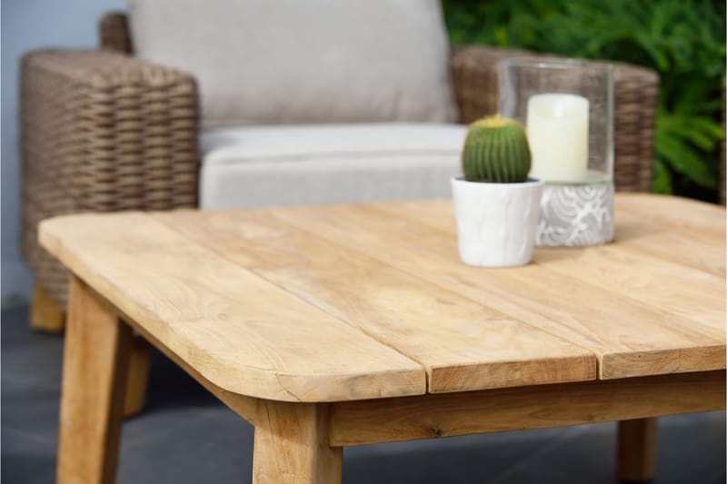Barbados Sofabord 100 cm - Tre / Natur - Hagemøbler - Hagebord - Cafebord