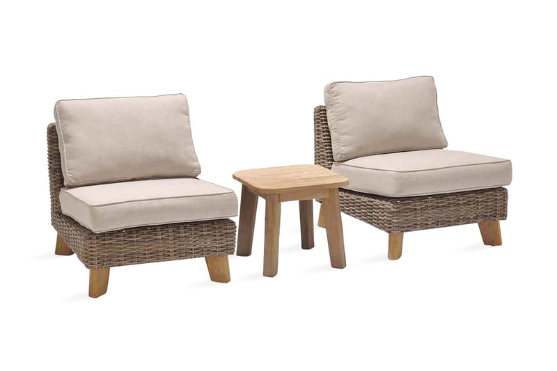 Barbados Sofabord 50 cm - Tre / Natur - Hagemøbler - Hagebord - Cafebord