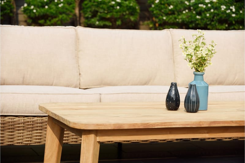 Barbados Sofabord 80 cm - Tre / Natur - Hagemøbler - Hagebord - Cafebord