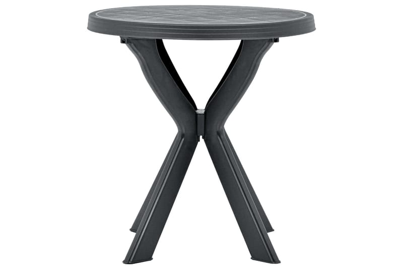 Bistrobord antrasitt Ø70 cm plast - Grå - Hagemøbler - Hagebord - Cafebord