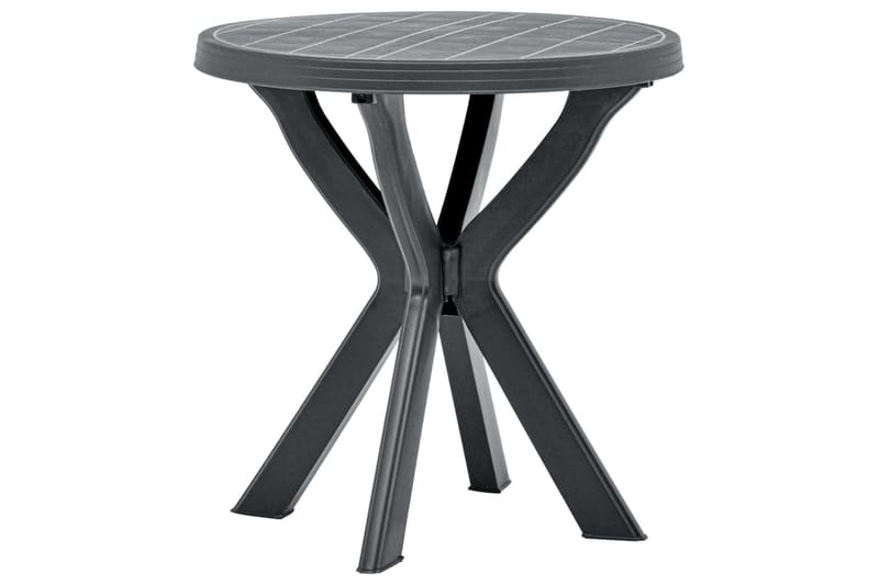 Bistrobord antrasitt Ø70 cm plast - Grå - Hagemøbler - Hagebord - Cafebord