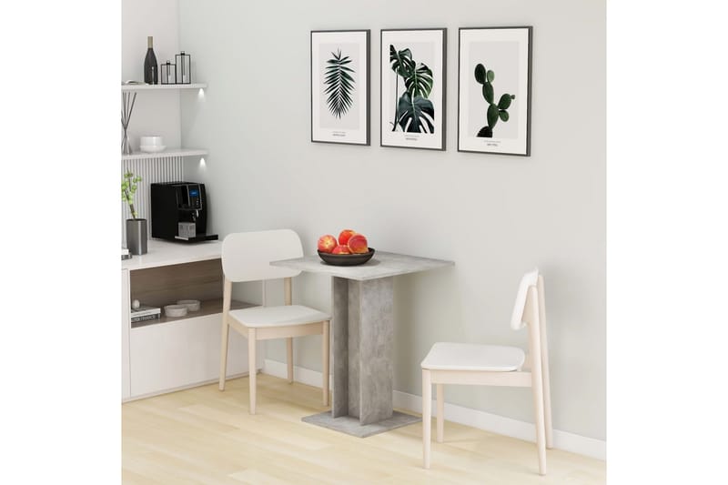 Bistrobord betonggrå 60x60x75 cm sponplate - Grå - Hagemøbler - Hagebord - Cafebord