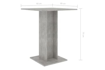 Bistrobord betonggrå 60x60x75 cm sponplate - Grå - Hagemøbler - Hagebord - Cafebord