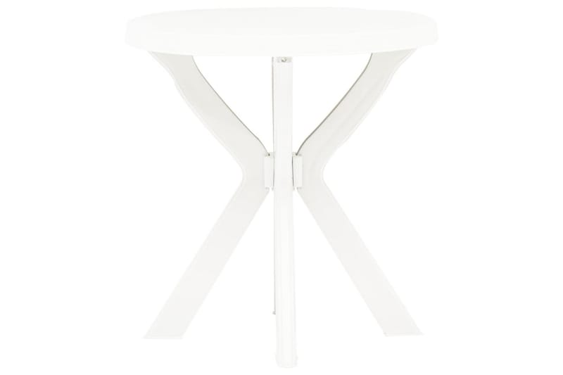 Bistrobord hvit Ø70 cm plast - Hagemøbler - Hagebord - Cafebord