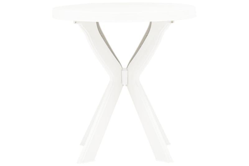 Bistrobord hvit Ø70 cm plast - Hagemøbler - Hagebord - Cafebord