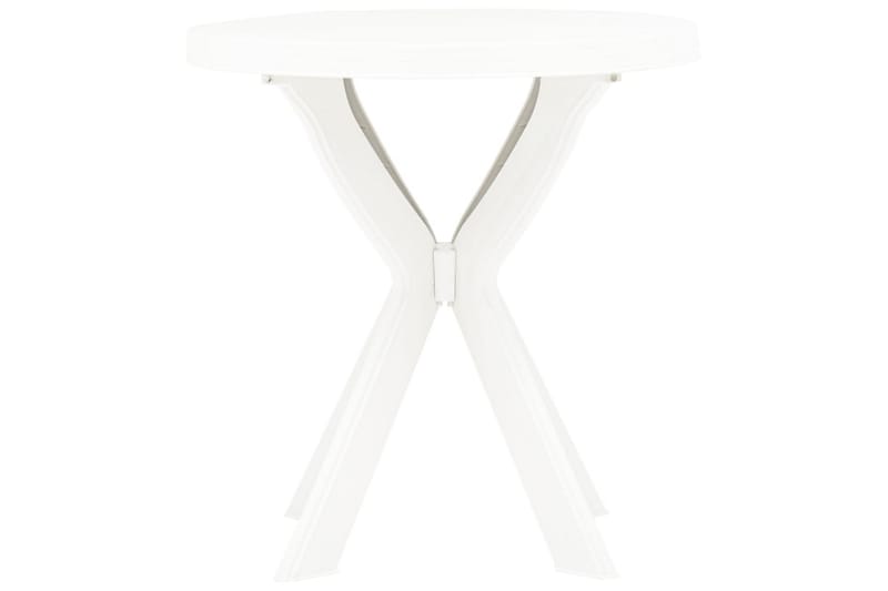 Bistrobord hvit Ø70 cm plast - Balkongbord - Cafebord