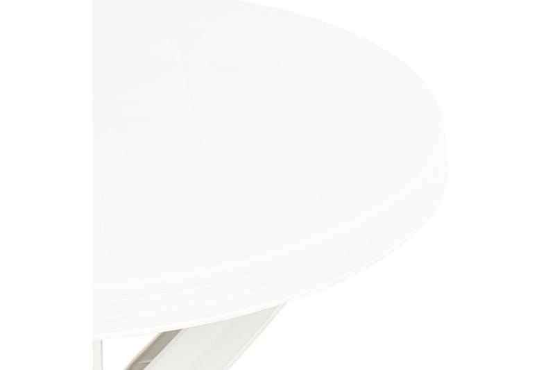Bistrobord hvit Ø70 cm plast - Balkongbord - Cafebord