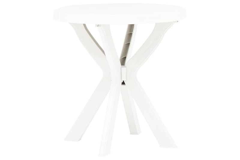 Bistrobord hvit Ø70 cm plast - Hagemøbler - Hagebord - Cafebord