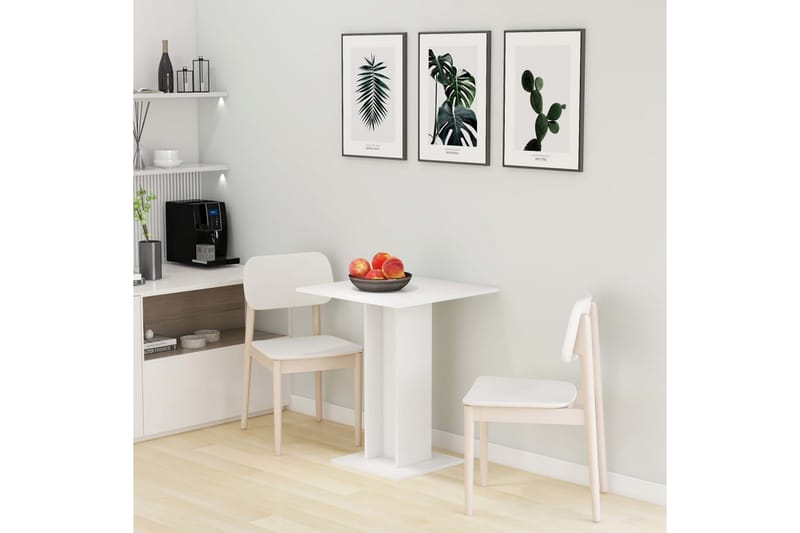 Bistrobord hvit 60x60x75 cm sponplate - Hvit - Hagemøbler - Hagebord - Cafebord