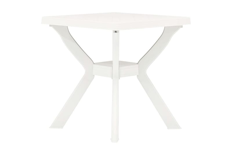 Bistrobord hvit 70x70x72 cm plast - Cafebord - Balkongbord
