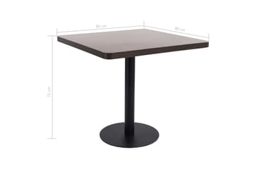 Bistrobord mørkebrun 80x80 cm MDF - Brun - Hagemøbler - Hagebord - Cafebord