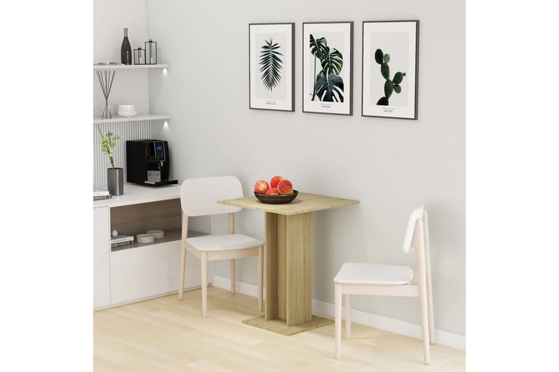 Bistrobord sonoma eik 60x60x75 cm sponplate - Brun - Hagemøbler - Hagebord - Cafebord