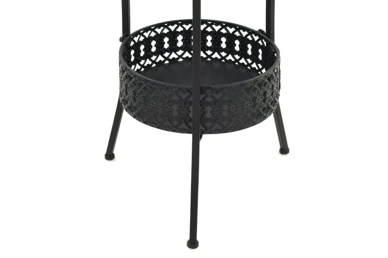 Bistrobord svart 40x70 cm metall - Svart - Hagemøbler - Hagebord - Cafebord
