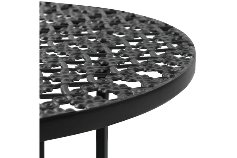 Bistrobord svart 40x70 cm metall - Svart - Hagemøbler - Hagebord - Cafebord