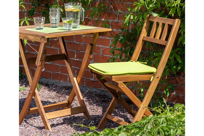 Bord FINLAY 60x60xH72cm sammenleggbart Akasie - Hagemøbler - Hagebord - Cafebord
