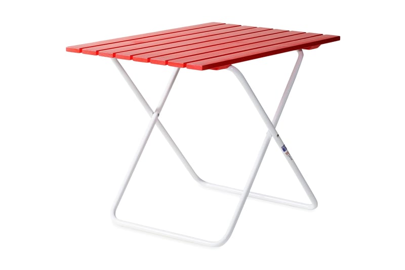 Bord Retro 401, rød / hvit - Varax - Hagemøbler - Hagebord - Cafebord