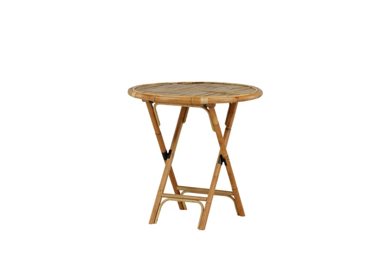 Cane Cafébord Rund 80 cm - Brun - Hagemøbler - Hagebord - Cafebord