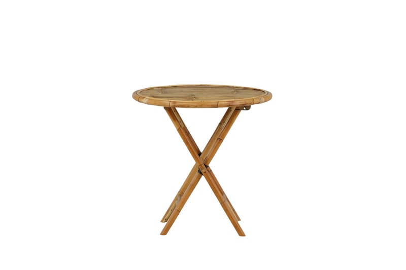 Cane Cafébord Rund 80 cm - Brun - Hagemøbler - Hagebord - Cafebord