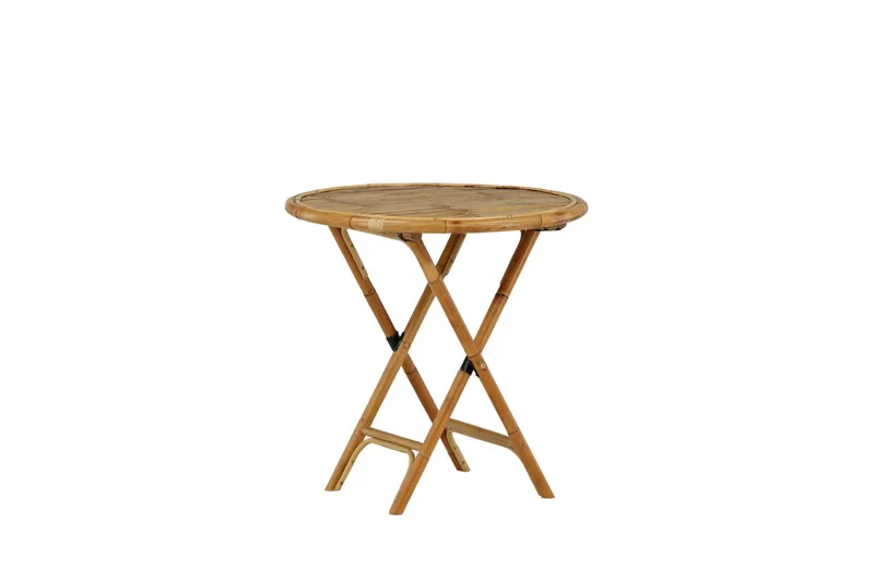 Cane Cafébord Rund 80 cm - Brun - Hagemøbler - Hagebord - Cafebord