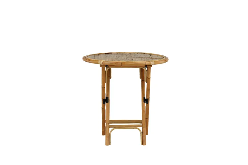 Cane Cafébord Rund 80 cm - Brun - Hagemøbler - Hagebord - Cafebord