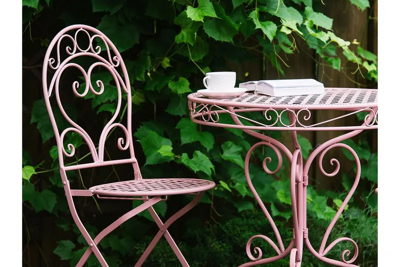 Courville Hagebord - Rosa - Hagemøbler - Hagebord - Cafebord