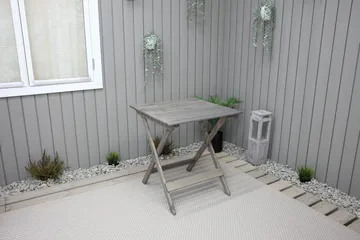 Edilma Klaffebord 65 cm - Grå - Hagemøbler - Hagebord - Cafebord