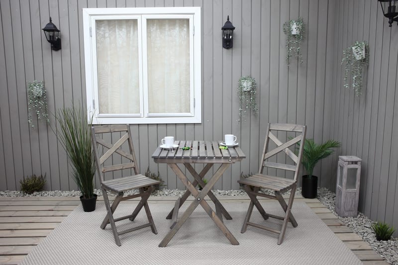 Edilma Klaffebord 65 cm - Grå - Hagemøbler - Hagebord - Cafebord