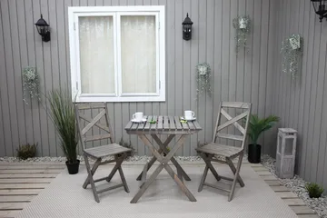 Edilma Klaffebord 65 cm - Grå - Hagemøbler - Hagebord - Cafebord