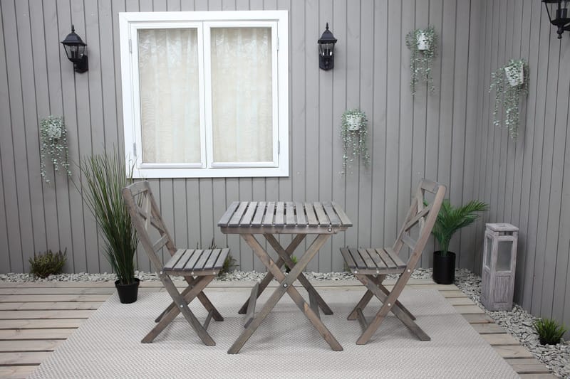 Edilma Klaffebord 65 cm - Grå - Hagemøbler - Hagebord - Cafebord