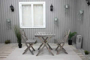 Edilma Klaffebord 65 cm - Grå - Hagemøbler - Hagebord - Cafebord