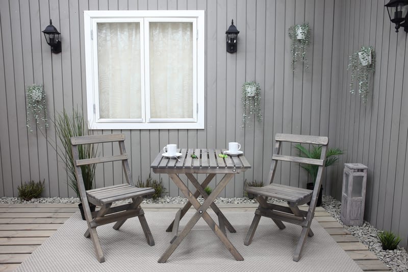 Edilma Klaffebord 65 cm - Grå - Hagemøbler - Hagebord - Cafebord