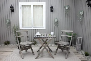 Edilma Klaffebord 65 cm - Grå - Hagemøbler - Hagebord - Cafebord