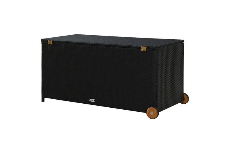 Hageboks svart 130x65x115 cm polyrotting - Hagemøbler - Hagebord - Cafebord