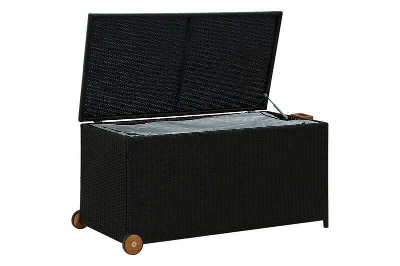 Hageboks svart 130x65x115 cm polyrotting - Hagemøbler - Hagebord - Cafebord