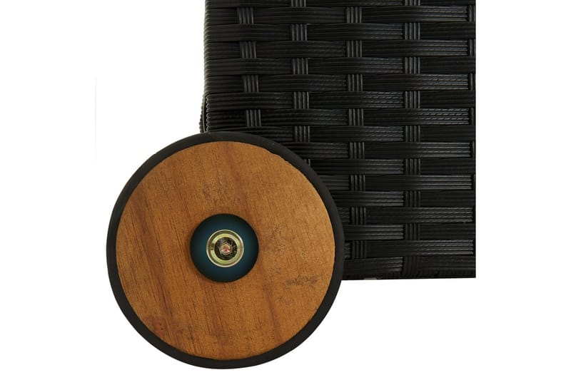 Hageboks svart 130x65x115 cm polyrotting - Cafebord - Balkongbord