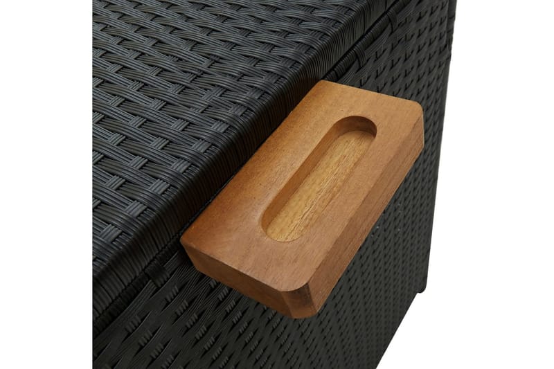 Hageboks svart 130x65x115 cm polyrotting - Hagemøbler - Hagebord - Cafebord