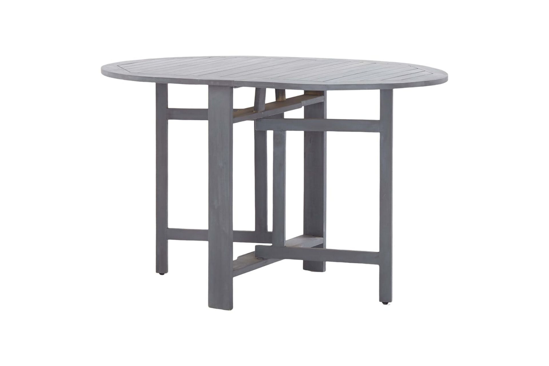 Hagebord grå 120x70x74 cm heltre akasie - Hagemøbler - Hagebord - Cafebord