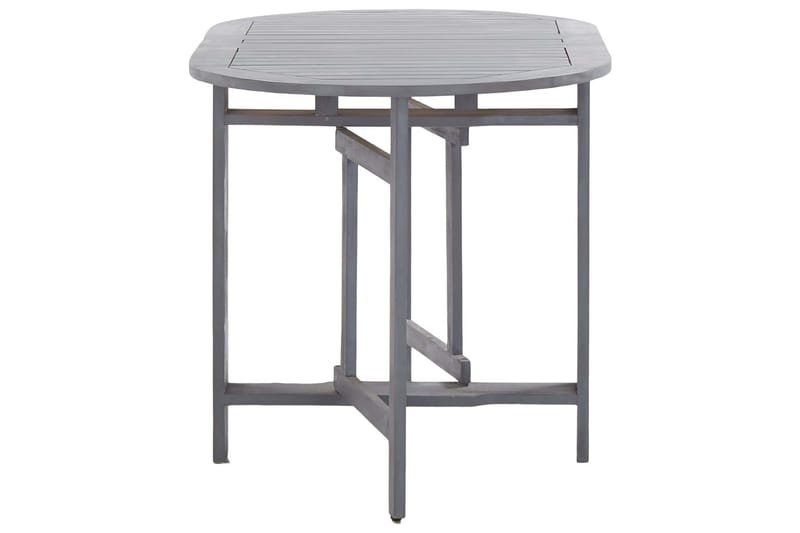 Hagebord grå 120x70x74 cm heltre akasie - Hagemøbler - Hagebord - Cafebord