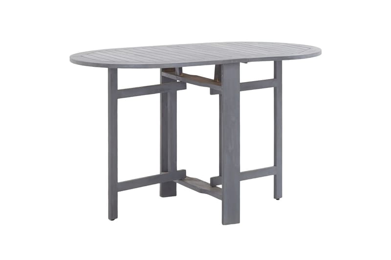 Hagebord grå 120x70x74 cm heltre akasie - Hagemøbler - Hagebord - Cafebord