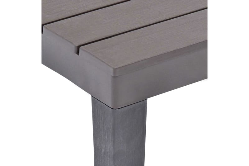 Hagebord med 2 benker plast brun - Hagemøbler - Hagebord - Cafebord
