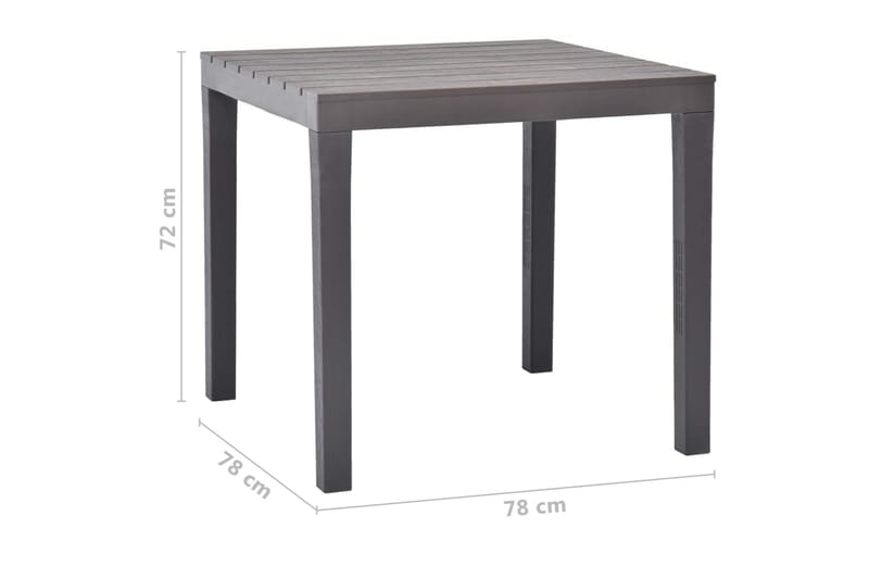 Hagebord med 2 benker plast brun - Hagemøbler - Hagebord - Cafebord